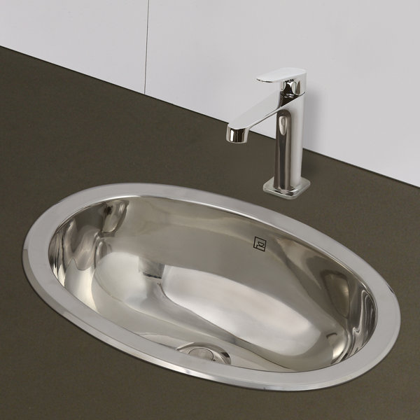 DECOLAV Simply Stainless Metal Oval Undermount Bathroom Sink & Reviews